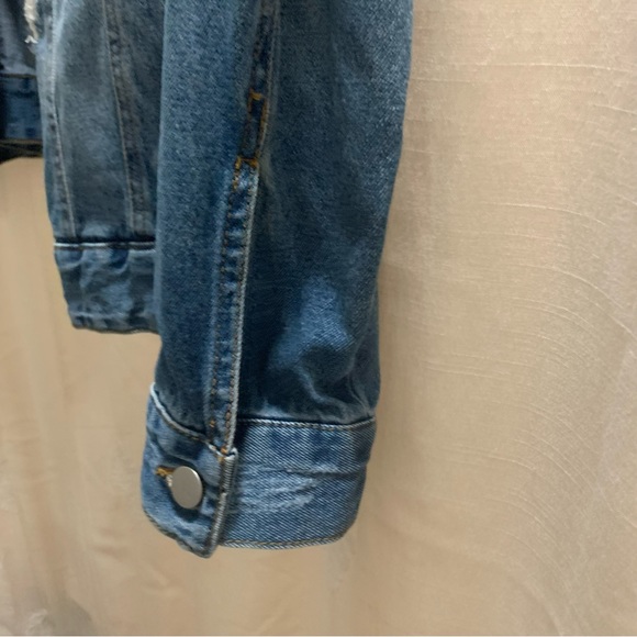 Distressed Oversized Denim Jacket - Picture 8 of 14